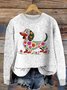 Damen Wolle/Stricken Tier Langarm Bequem Lässig Pullover