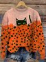 Damen Wolle/Stricken Tier Langarm Bequem Lässig Pullover