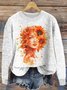 Damen Wolle/Stricken Tier Langarm Bequem Lässig Pullover