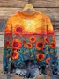 Damen Wolle/Stricken Tier Langarm Bequem Lässig Pullover