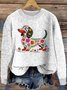 Damen Wolle/Stricken Tier Langarm Bequem Lässig Pullover