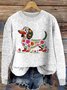 Damen Wolle/Stricken Tier Langarm Bequem Lässig Pullover