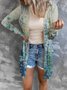 Damen Frühling/Herbst Oberbekleidung Sexy Print Geometrisch Dreiviertelärmel Schalkragen Jacke