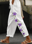 Damen Geblümt Lang Hose Lässig Frühling/Herbst Hose