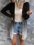 Damen Frühling/Herbst Oberbekleidung Sexy Print Geometrisch Dreiviertelärmel Schalkragen Jacke