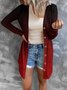 Damen Frühling/Herbst Oberbekleidung Sexy Print Geometrisch Dreiviertelärmel Schalkragen Jacke