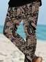 Lässig Geblümt Print Lang Leggings