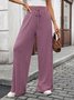 Damen Unifarben Lang Hose Lässig Frühling/Herbst Hose