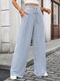 Damen Unifarben Lang Hose Lässig Frühling/Herbst Hose