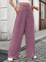 Damen Unifarben Lang Hose Lässig Frühling/Herbst Hose