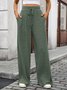 Damen Unifarben Lang Hose Lässig Frühling/Herbst Hose