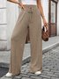 Damen Unifarben Lang Hose Lässig Frühling/Herbst Hose