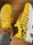 Lässig Zebra Schnürung Niedrig Fliegen Sie gewebte Schuhe Nahtverarbeitung