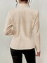 Damen Geometrisch Frühling/Herbst Oberbekleidung Retro Geprägt Langarm Mock Neck Regelmäßig Blazer