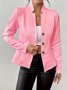 Damen Geometrisch Frühling/Herbst Oberbekleidung Retro Geprägt Langarm Mock Neck Regelmäßig Blazer