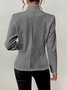 Damen Geometrisch Frühling/Herbst Oberbekleidung Retro Geprägt Langarm Mock Neck Regelmäßig Blazer
