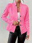 Damen Geometrisch Frühling/Herbst Oberbekleidung Retro Geprägt Langarm Mock Neck Regelmäßig Blazer