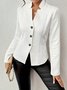 Damen Geometrisch Frühling/Herbst Oberbekleidung Retro Geprägt Langarm Mock Neck Regelmäßig Blazer