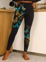 Lässig Schmetterling Lang Leggings