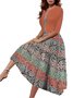 Damen Geblümt Print Zweiteiliges Set Täglich Kurzarm Lässig Sommer Mantel mit Rock Matching Set