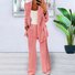 Damen Unifarben Nahtverarbeitung Zweiteiliges Set Täglich Langarm Lässig Frühling/Herbst Mantel mit Hosen Matching Set