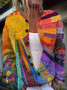 Damen Gestrickt Ethnisch Langarm Bequem Retro Strickjacke