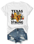 Einfach Textbriefe Rundhals Kurzarm T-Shirt
