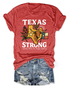 Einfach Textbriefe Rundhals Kurzarm T-Shirt