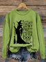 Lässig Rundhals Halloween Sweatshirt