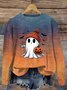 Lässig Rundhals Halloween Sweatshirt