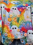 Lässig Rundhals Halloween Sweatshirt
