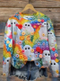 Lässig Rundhals Halloween Sweatshirt