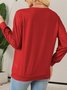 Lässig Rundhals Geometrisch Sweatshirt