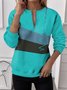 Lässig Rundhals Geometrisch Sweatshirt