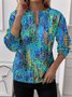 Lässig Rundhals Geometrisch Sweatshirt