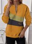 Lässig Rundhals Geometrisch Sweatshirt
