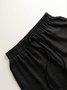 Damen Unifarben Nahtverarbeitung Zweiteiliges Set Täglich Langarm Lässig Frühling/Herbst Bluse mit Hose Matching Set