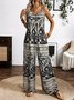 Damen Geometrisch Lang Hose Retro Frühling/Herbst Hose