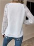 Retro Geometrisch Rundhals Langarm T-Shirt