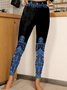 Damen Nationalität/ethn Retro Alle Jahreszeiten Lang Leggings