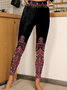 Damen Nationalität/ethn Retro Alle Jahreszeiten Lang Leggings