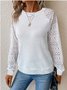 Retro Geometrisch Rundhals Langarm T-Shirt