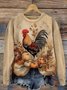 Retro Rundhals Halloween Sweatshirt