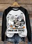 Retro Rundhals Halloween Sweatshirt
