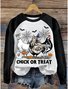 Retro Rundhals Halloween Sweatshirt