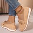 Retro Unifarben Slip On Flach Slip On