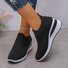 Lässig Unifarben Slip On Blockabsatz Slip On