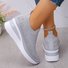 Lässig Unifarben Slip On Blockabsatz Slip On