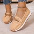 Retro Unifarben Slip On Flach Slip On