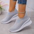 Lässig Unifarben Slip On Blockabsatz Slip On